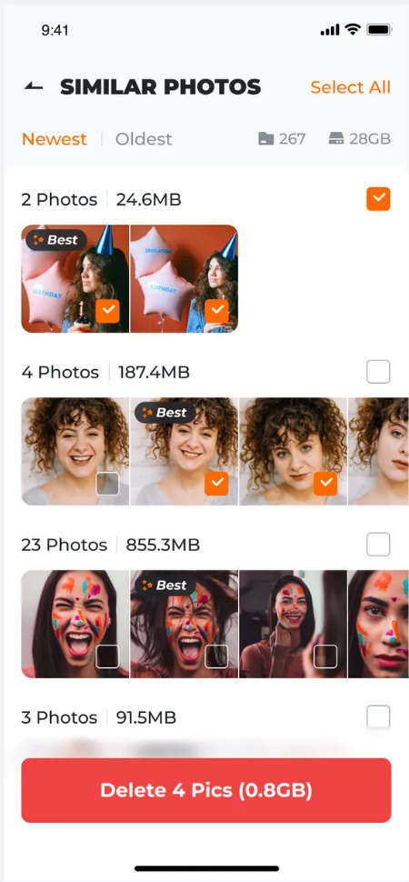 Similar Photos screen